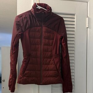 Lululemon down for it all jacket in red Merlot